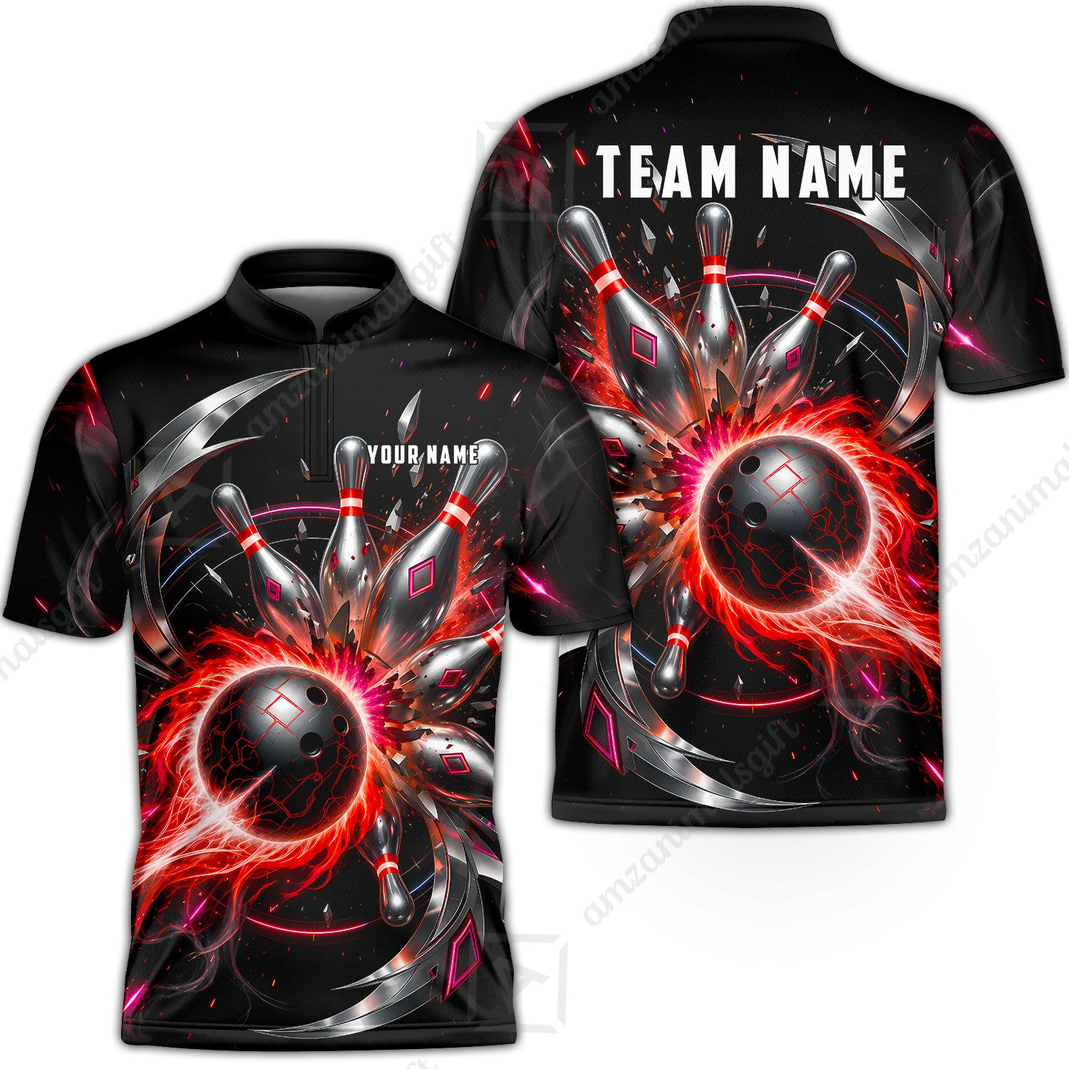 Bowling Jersey||Red