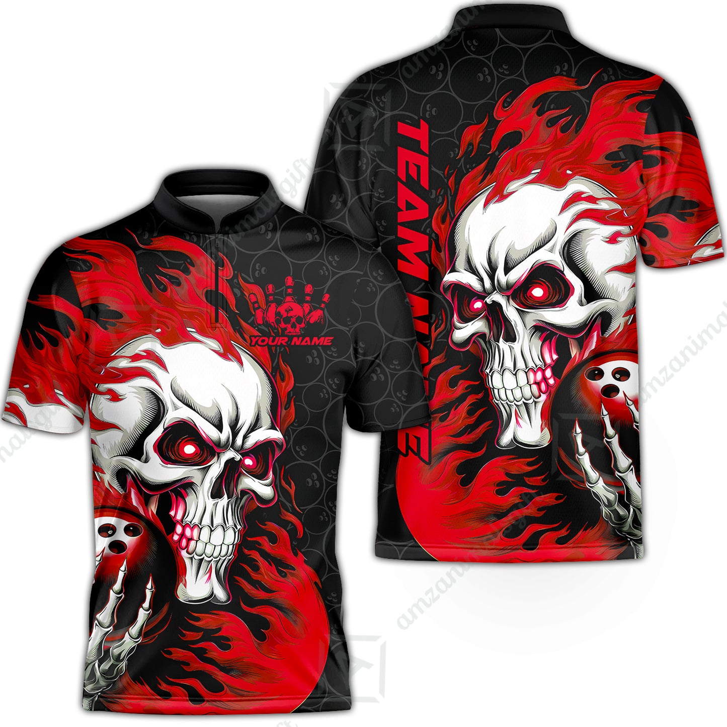 Bowling Jersey||Red