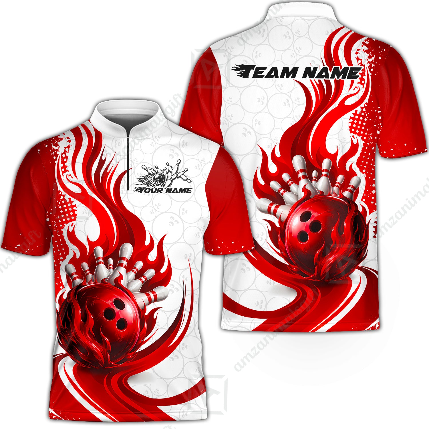 Bowling Jersey||Red