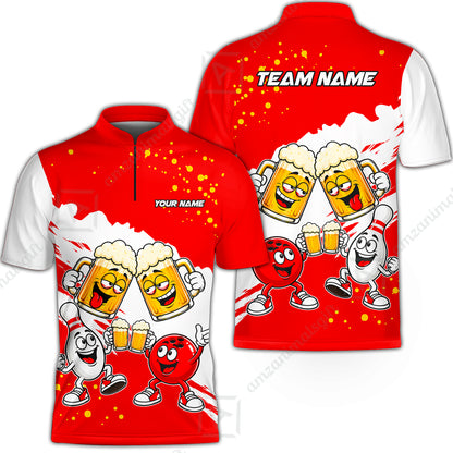 Bowling Jersey||Red