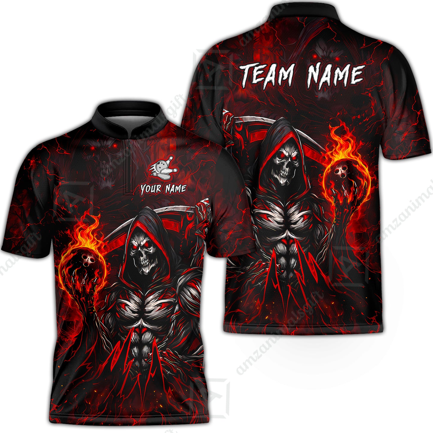 Bowling Jersey||Red