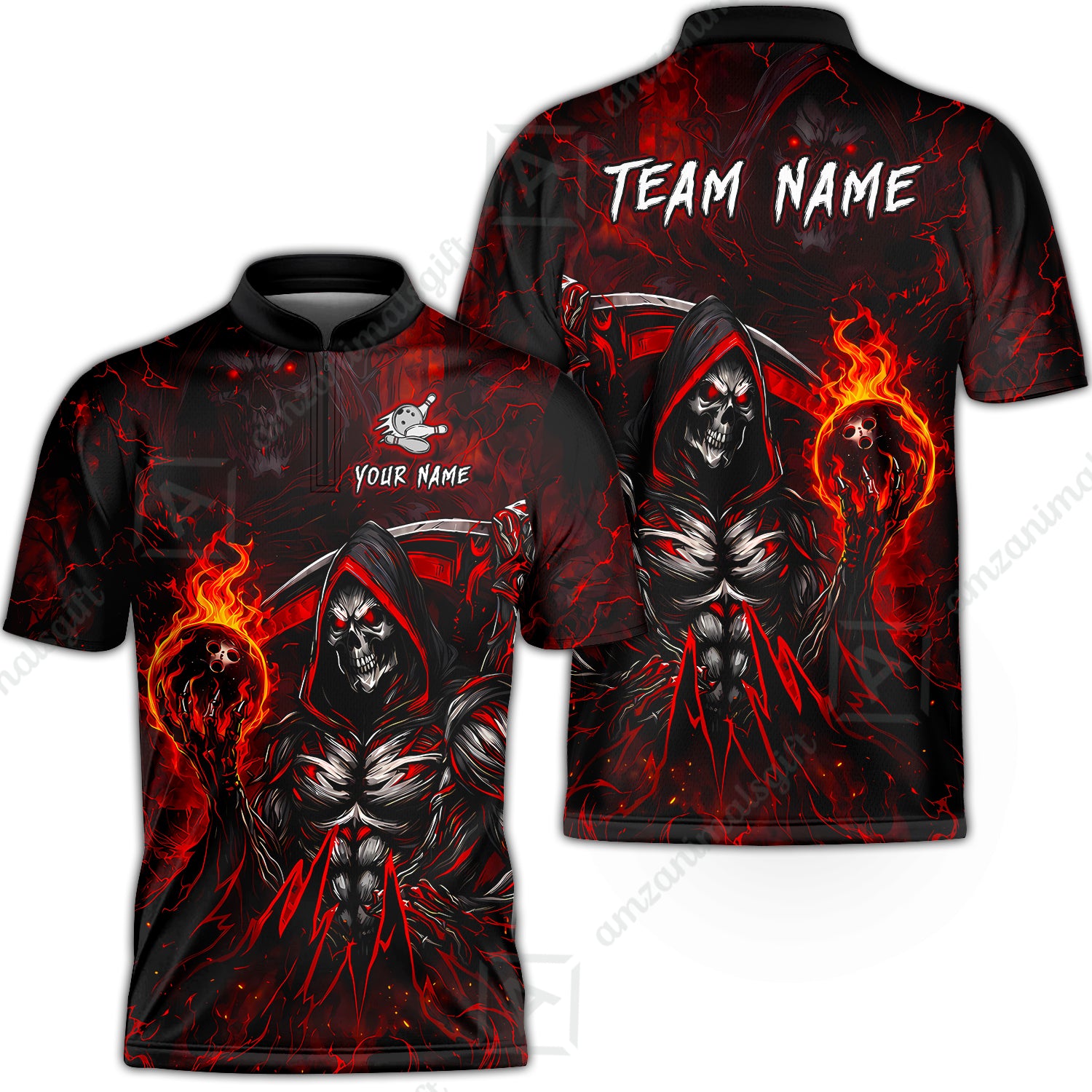 Bowling Jersey||Red