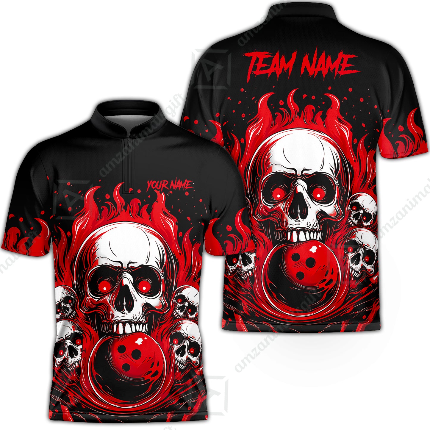 Bowling Jersey||Red