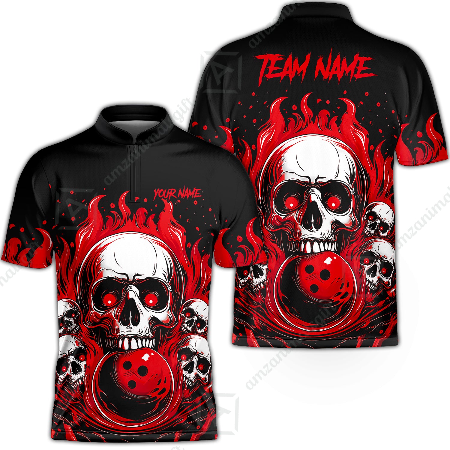 Bowling Jersey||Red