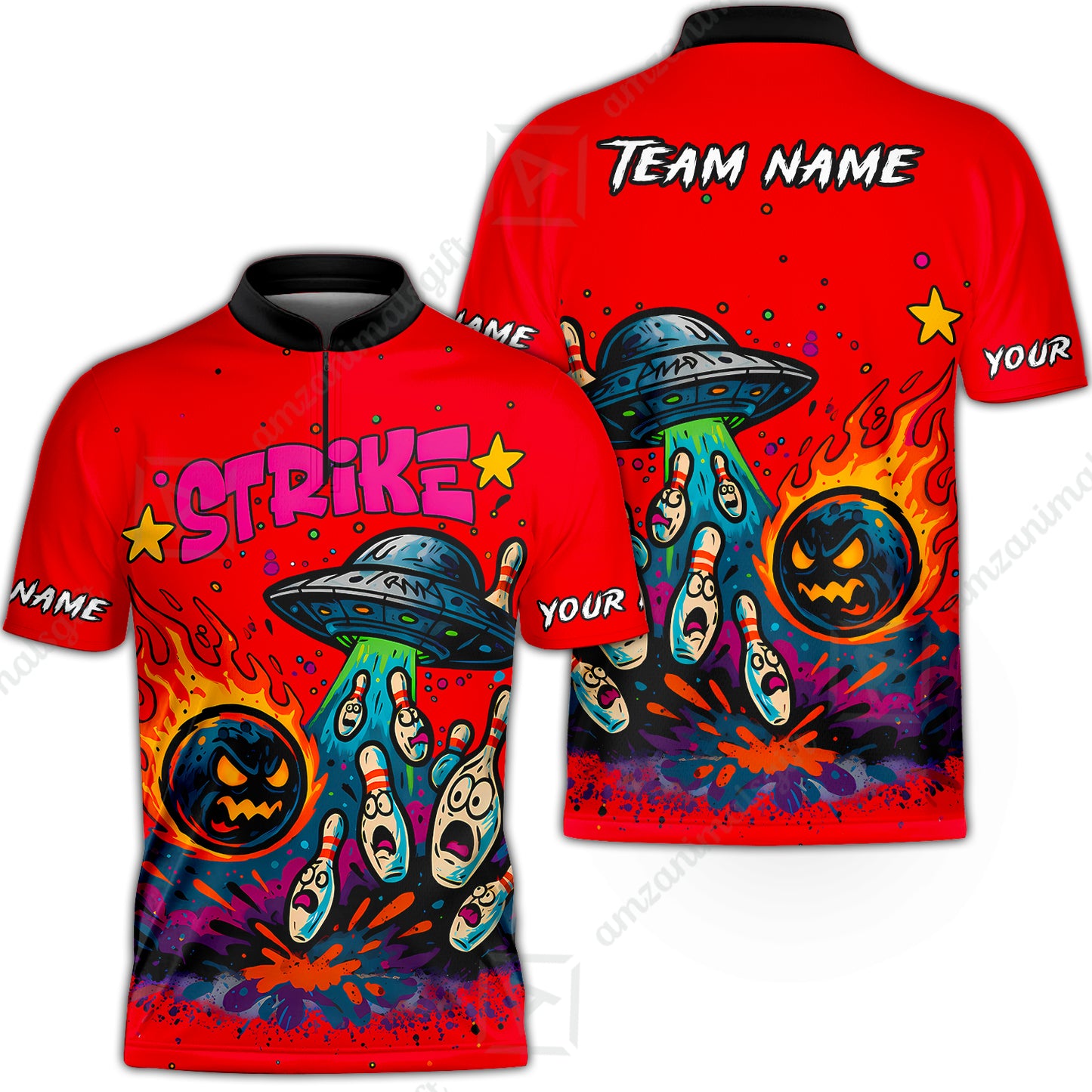 Bowling Jersey||Red
