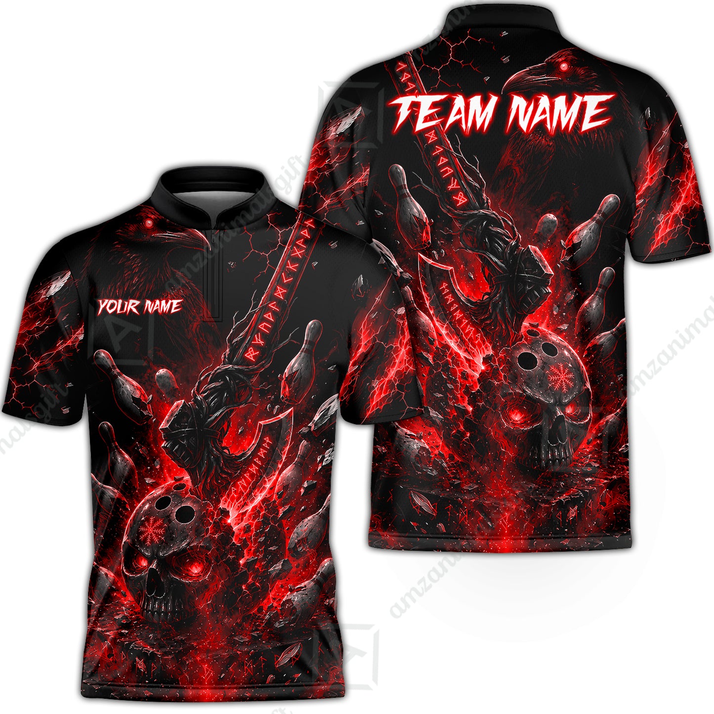 Bowling Jersey||Red