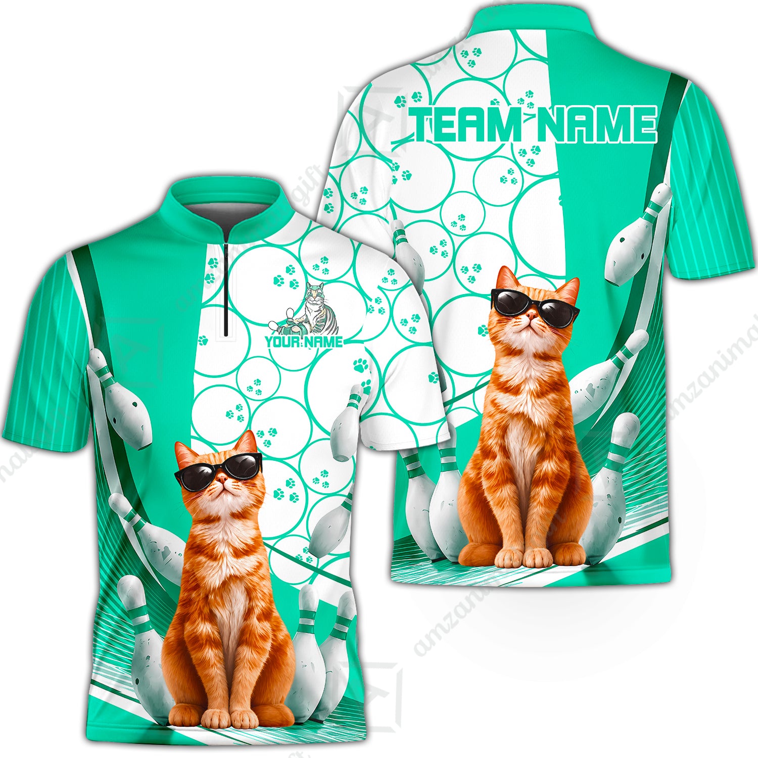 Bowling Jersey||Turquoise