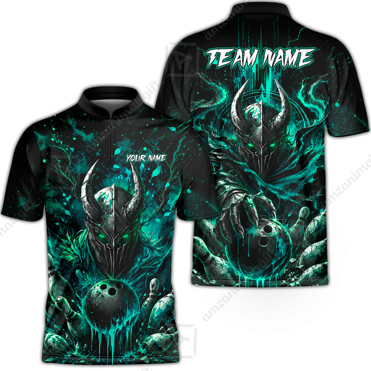 Bowling Jersey||Turquoise