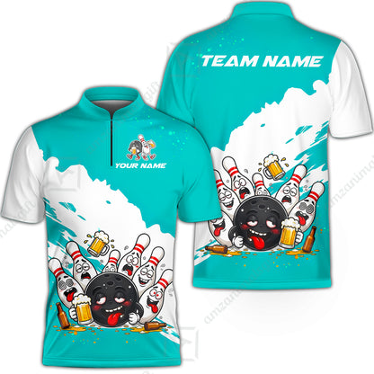 Bowling Jersey||Turquoise