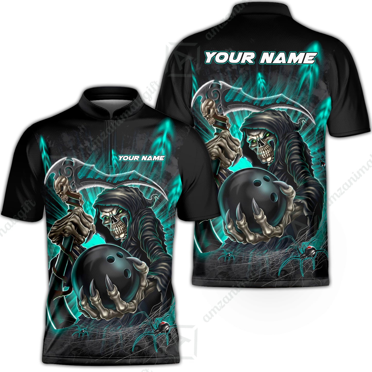 Bowling Jersey||Turquoise