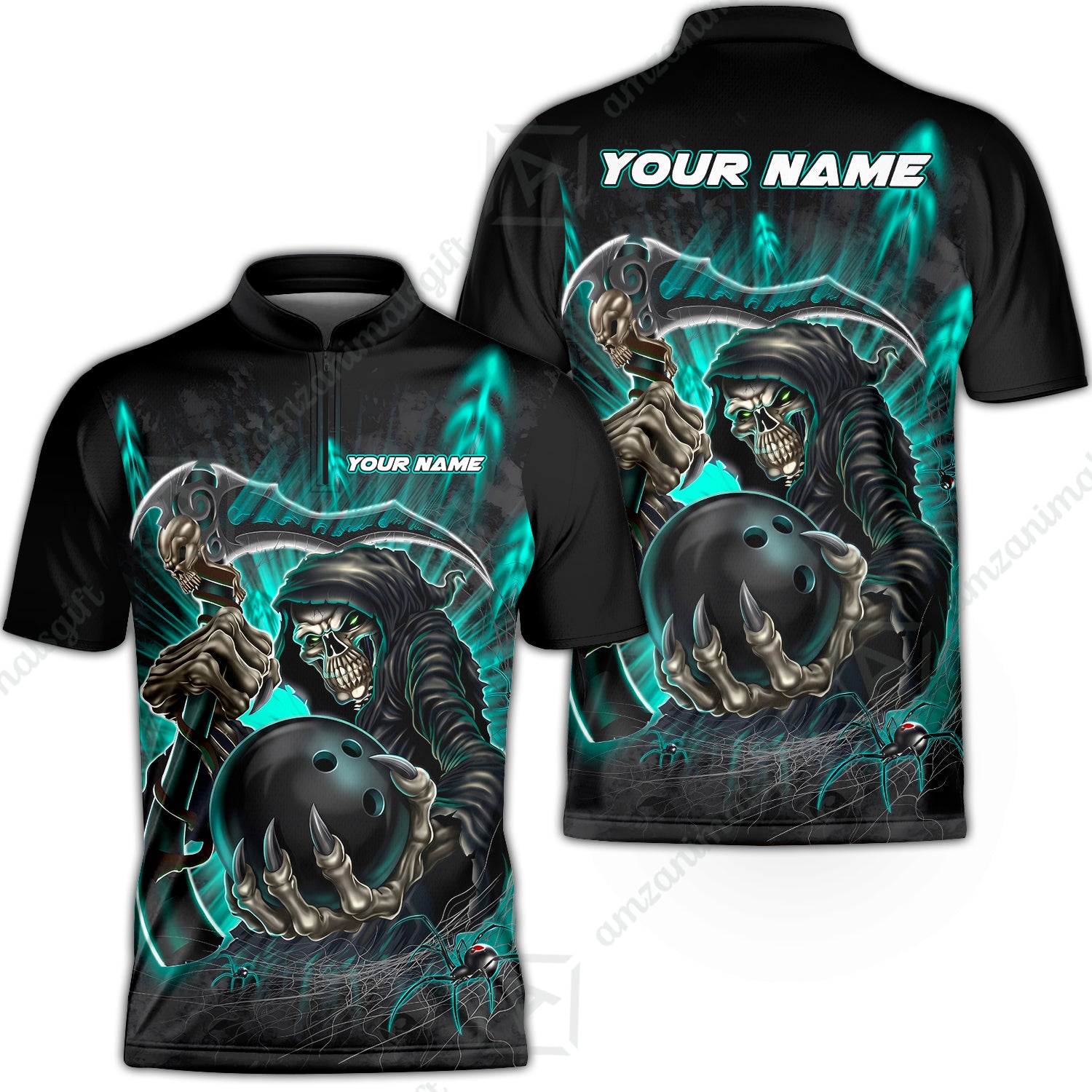 Bowling Jersey||Turquoise