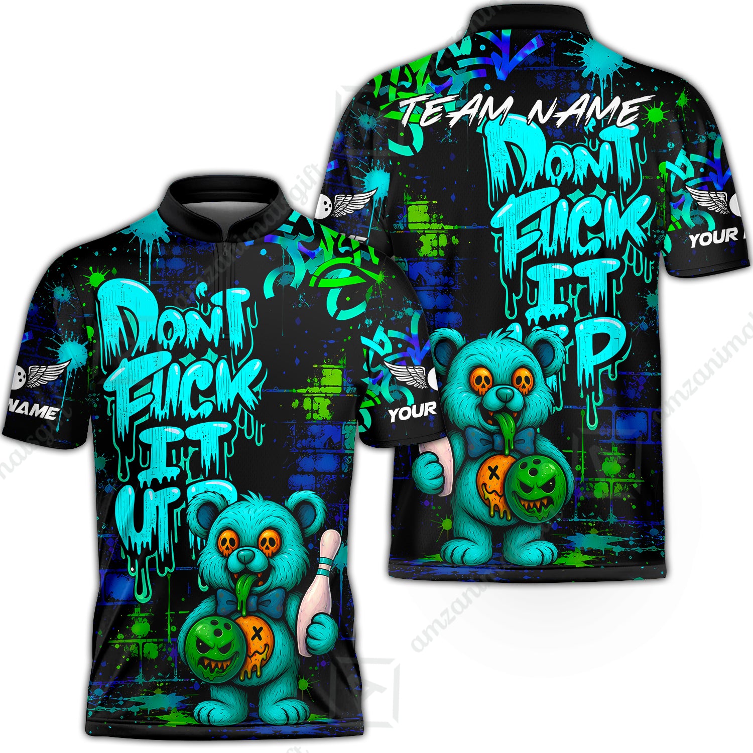 Bowling Jersey||Turquoise