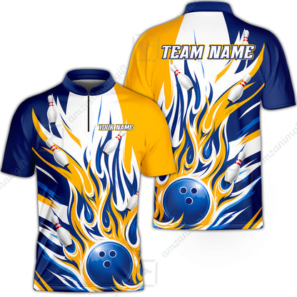 Bowling Jersey||Yellow Blue