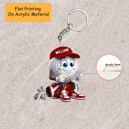 Personalized Christmas Golf Ornament, Golf Note Christmas, Custom Ornament Christmas Gift, Keychain Golf Christmas, Car Ornament Golf Christmas