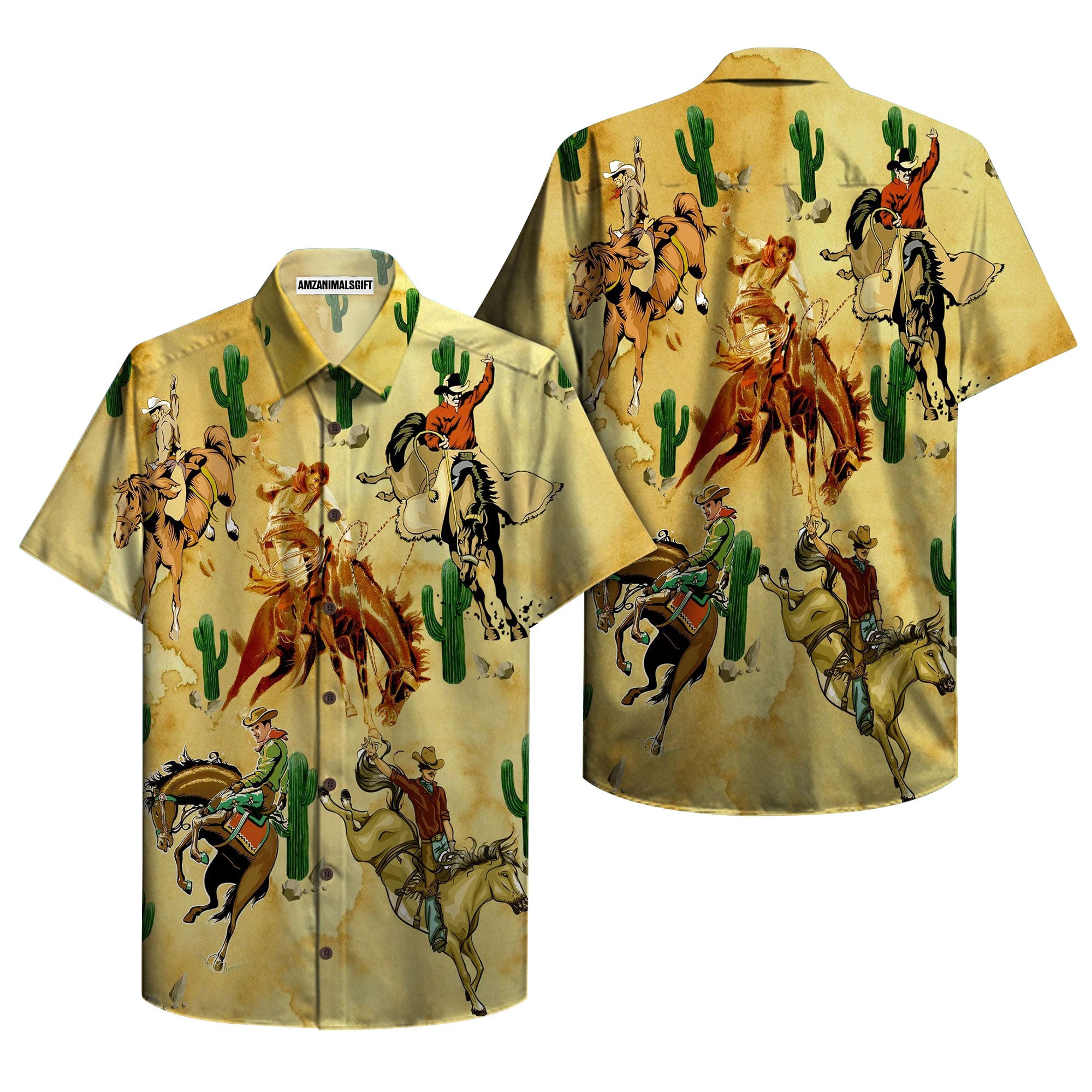 Cowboys We Ride Never Worry About The Fall Hawaiian Shirt, Kentucky Derby Horse Hawaiian Shirt - Perfect Gift For Men, Horse Lovers, Horse Racing Lover