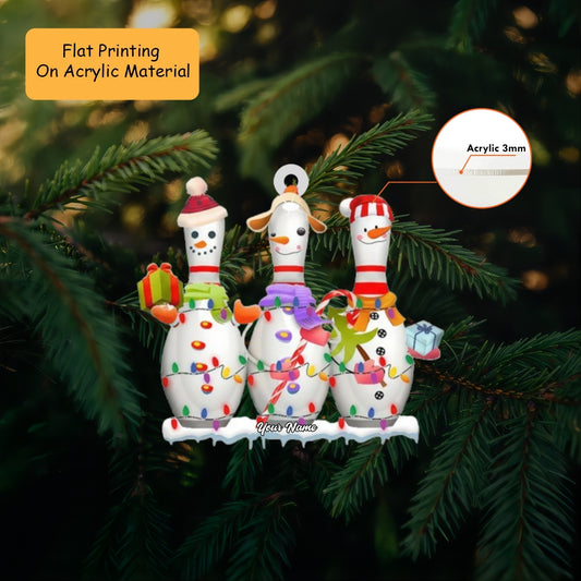 Personalized Bowling Pin Ornaments, Custom Bowling Pin Ornaments, Bowling KeyChains, Car Ornaments Bowling