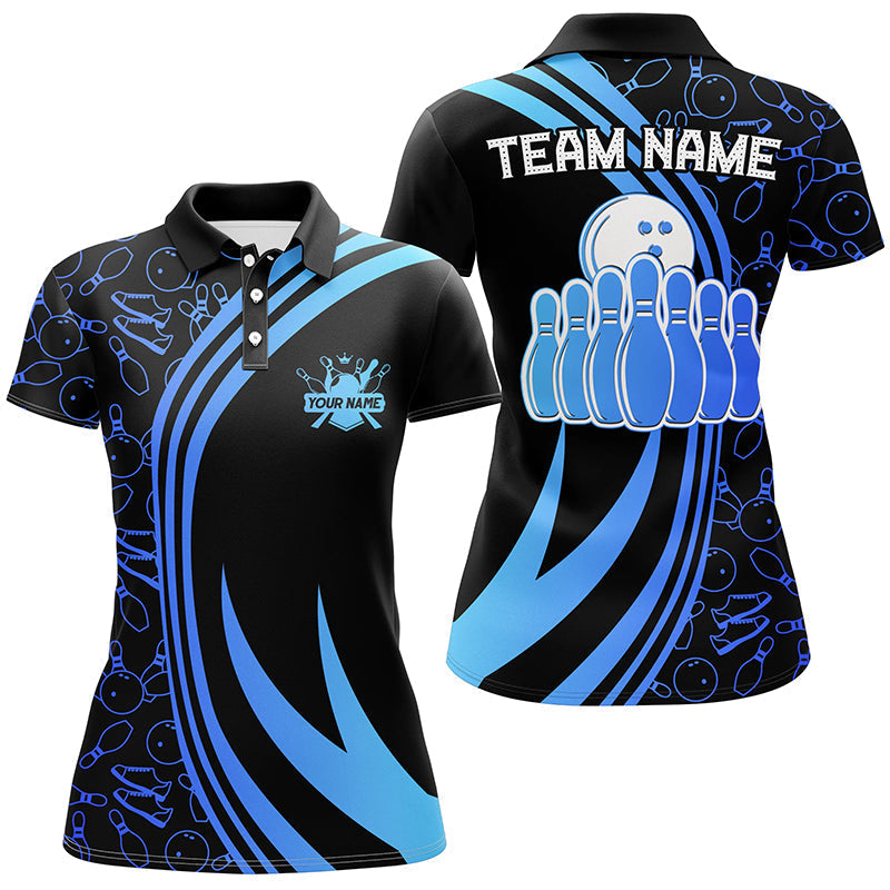 Customized Bowling Team Women Polo Shirt Neon Multicolor Bowling Uniforms With Name And Team Name For Bowlers, Team League