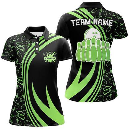 Customized Bowling Team Women Polo Shirt Neon Multicolor Bowling Uniforms With Name And Team Name For Bowlers, Team League