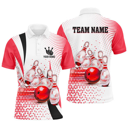 Custom Bowling Polo Shirt - Bowling Jerseys Team, Bowling uniforms, Custom Bowling Shirts With Personalized Name And Team Name - Gifts for Bowlers