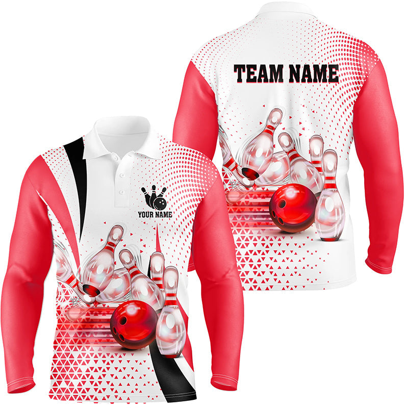 Custom Bowling Polo Shirt - Bowling Jerseys Team, Bowling uniforms, Custom Bowling Shirts With Personalized Name And Team Name - Gifts for Bowlers