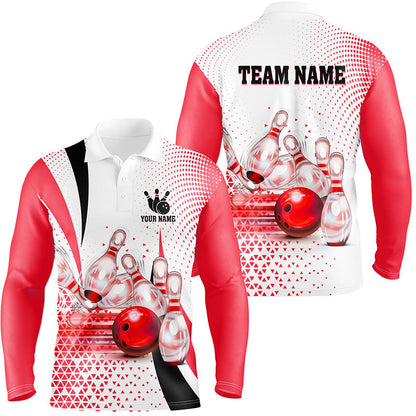 Custom Bowling Polo Shirt - Bowling Jerseys Team, Bowling uniforms, Custom Bowling Shirts With Personalized Name And Team Name - Gifts for Bowlers