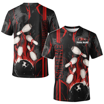 Custom Team Name Bowling Strike Team  Bowling Jersey - Custom Name Bowling Strike Personalized Bowling Polo Shirt - Uniform Shirt For Bowlers