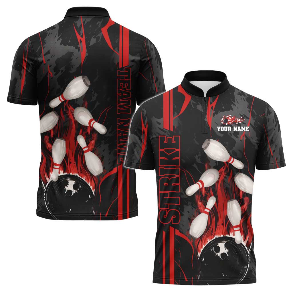 Custom Team Name Bowling Strike Team  Bowling Jersey - Custom Name Bowling Strike Personalized Bowling Polo Shirt - Uniform Shirt For Bowlers