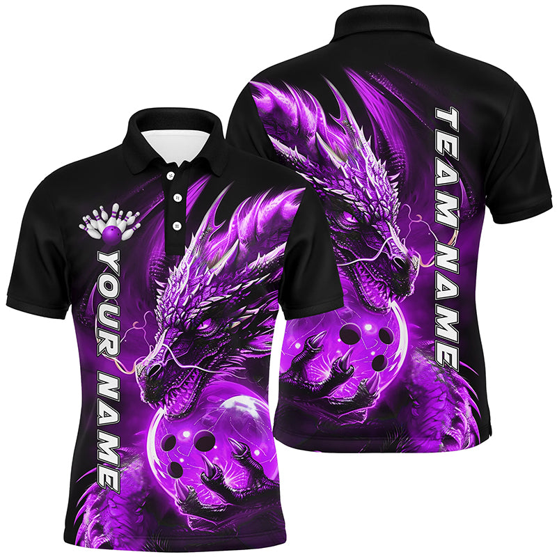 Dragon Bowling Ball Claw Grip Women Polo Purple
