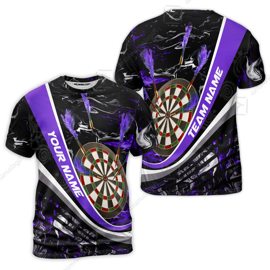 Customized Darts T-Shirt, Darts Flaming Magma Multicolor Custom Dart T-Shirt Team Jersey For Darts Player