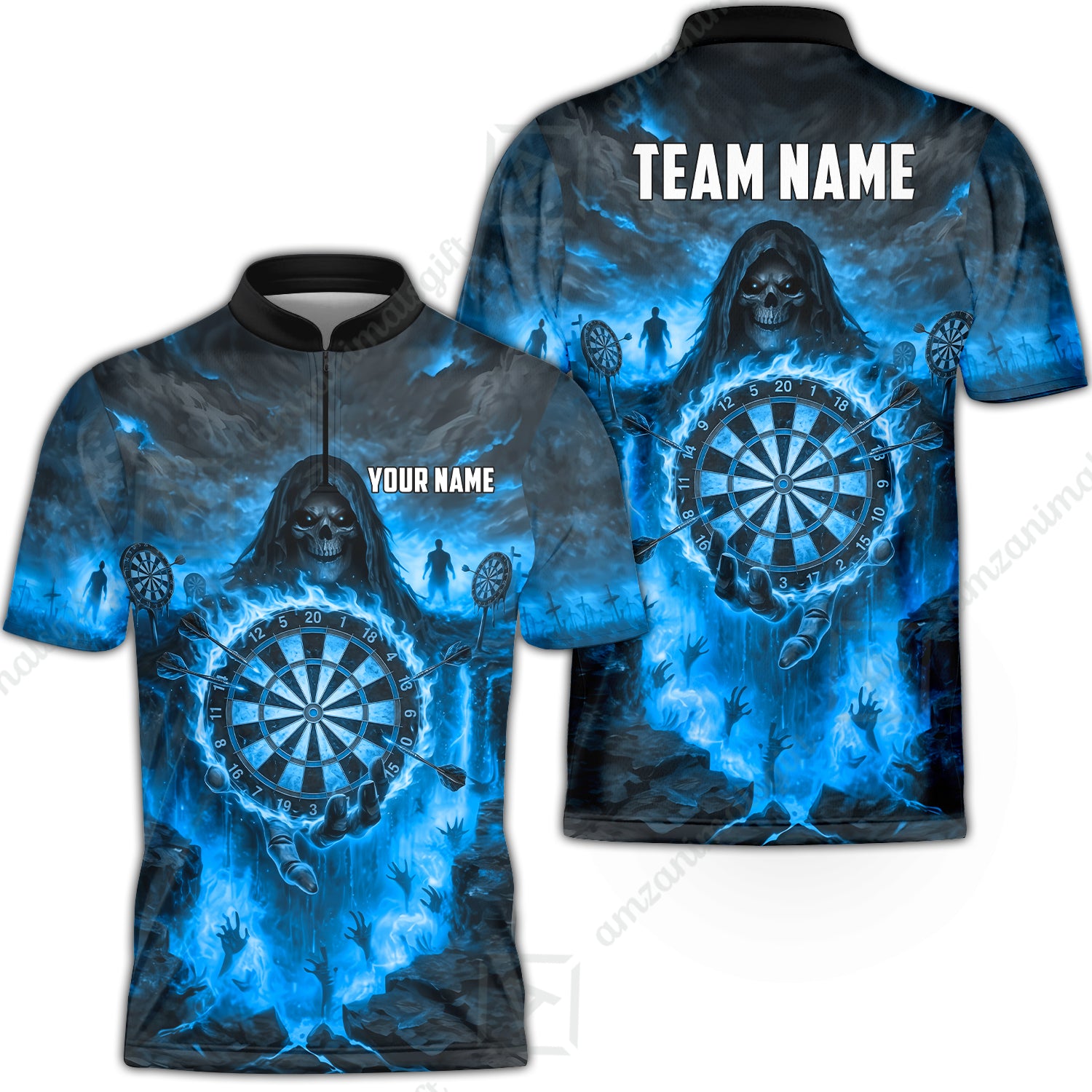 Bowling Jersey||Blue