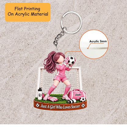 Personalized Youth Soccer Christmas Flat Printed Acrylic Ornament, Soccer Keeper Quote With Net Gear, Custom Ornament Christmas Gift, Keychain Soccer, Car Ornament Soccer