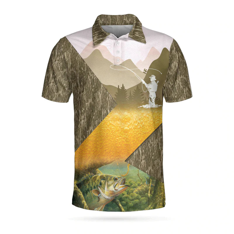 Camo Fishaholic Custom Polo Shirt, Personalized Fishing Polo Shirt For Men I Don't Fish To Add Days To My Life Shirt