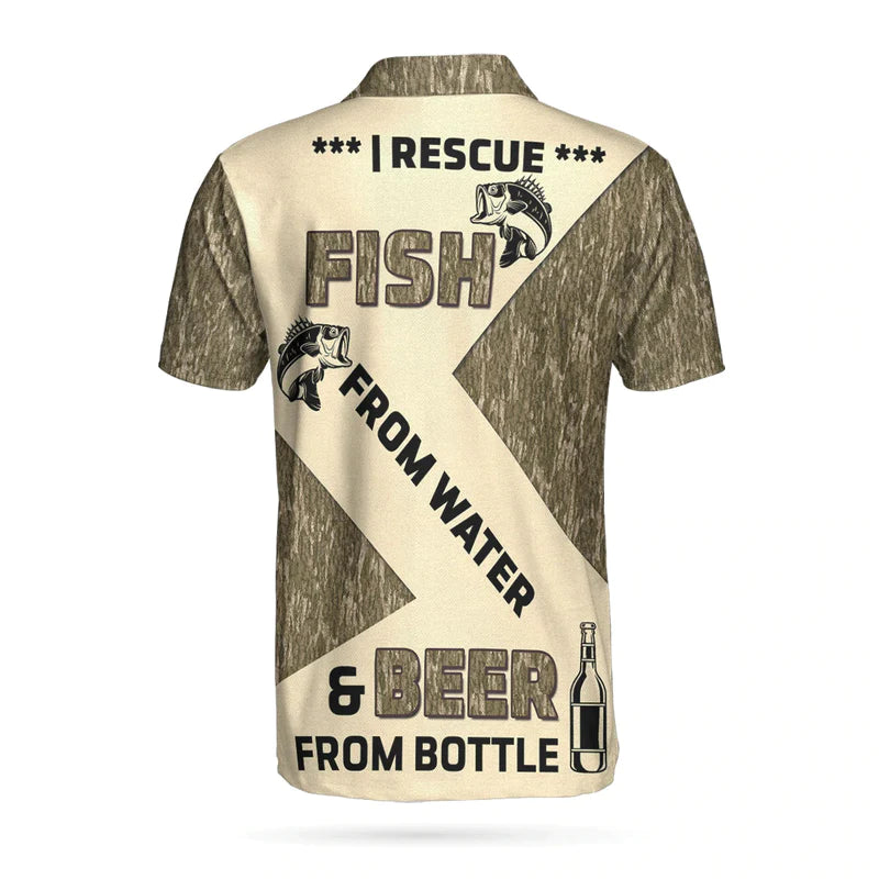 Camo Fishaholic Custom Polo Shirt, Personalized Fishing Polo Shirt For Men I Don't Fish To Add Days To My Life Shirt