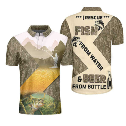 Camo Fishaholic Custom Polo Shirt, Personalized Fishing Polo Shirt For Men I Don't Fish To Add Days To My Life Shirt