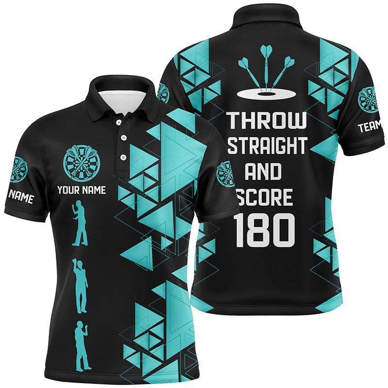 Custom Funny Darts Throw Straight and Score 180 Men Polo Team Shirts,  Custom Darts Team Jerseys Uniform