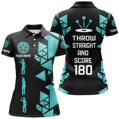 Custom Funny Darts Throw Straight and Score 180 Men Polo Team Shirts,  Custom Darts Team Jerseys Uniform