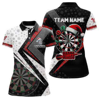 Custom Funny Santa Darts Unisex Polo Team Shirts, Custom Christmas Team League Darts Jersey Polo , Custom Darts Team Jerseys Uniform