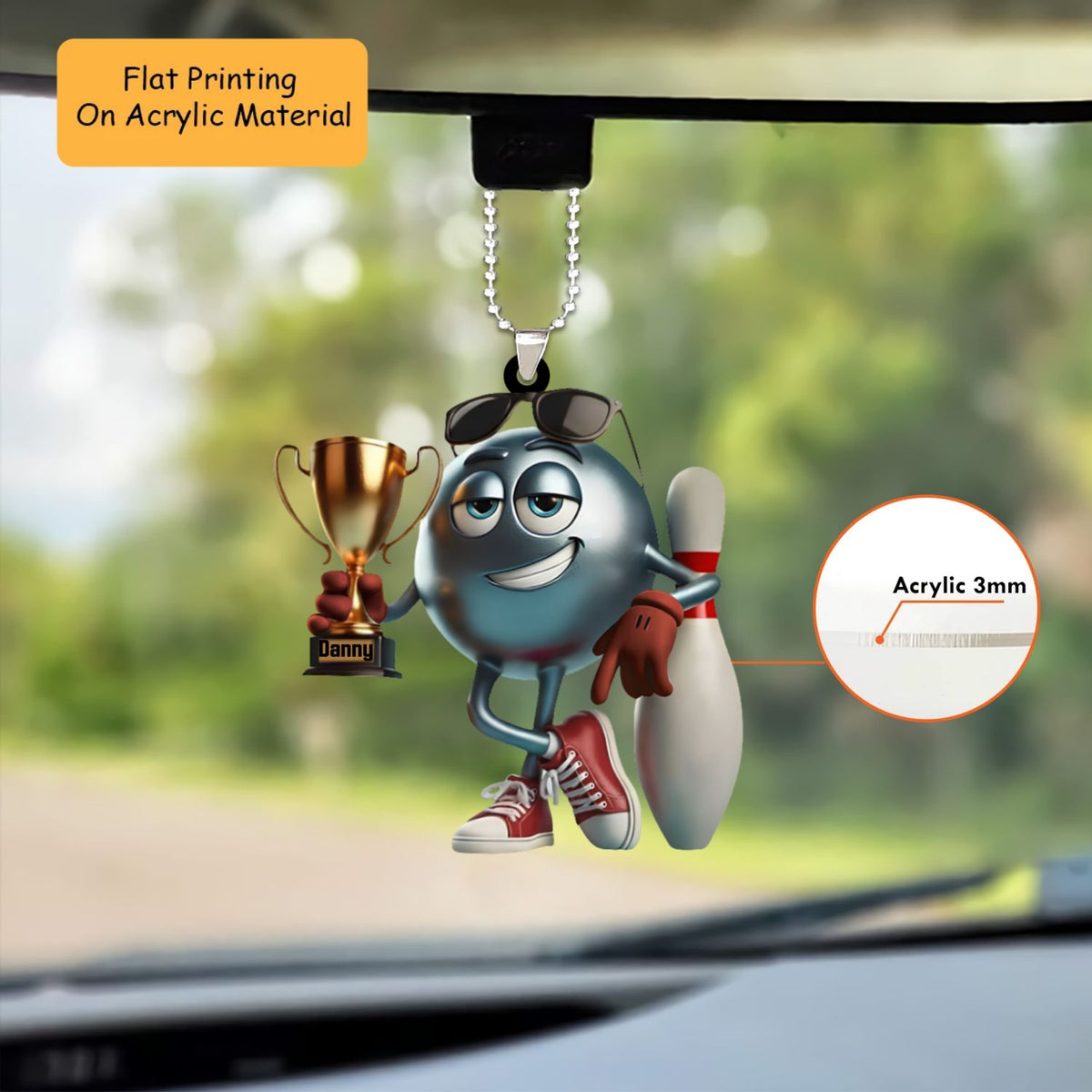 Personalized Christmas Bowling Ornament, Winner Bowling Ball Christmas, Custom Ornament Christmas Gift, Keychain Bowling Christmas, Car Ornament Bowling Christmas