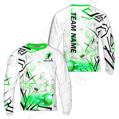 Custom Bowling Team Jerseys Polo Shirts, Personalized 3D Trendy Style Bowling uniforms - Personalized Name And Team Name