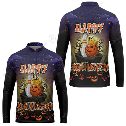 Bowling Hawaiian Shirt, Halloween Bowling Happy Bowlinween Aloha Hawaiian Shirts For Men and Women - Gift For Bowling Lovers, Friend, Family