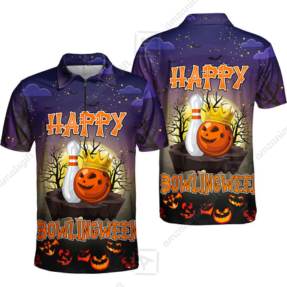 Bowling Hawaiian Shirt, Halloween Bowling Happy Bowlinween Aloha Hawaiian Shirts For Men and Women - Gift For Bowling Lovers, Friend, Family