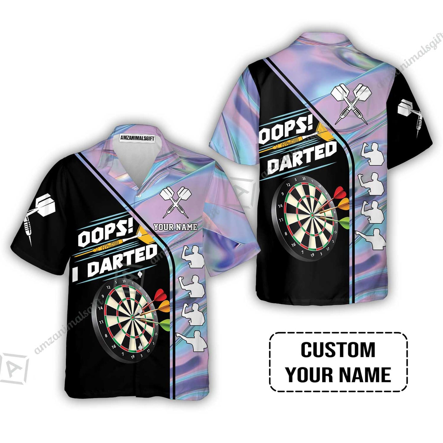 Customized Darts Hoodie, Dartboard, I Darted, Personalized Name Hoodie