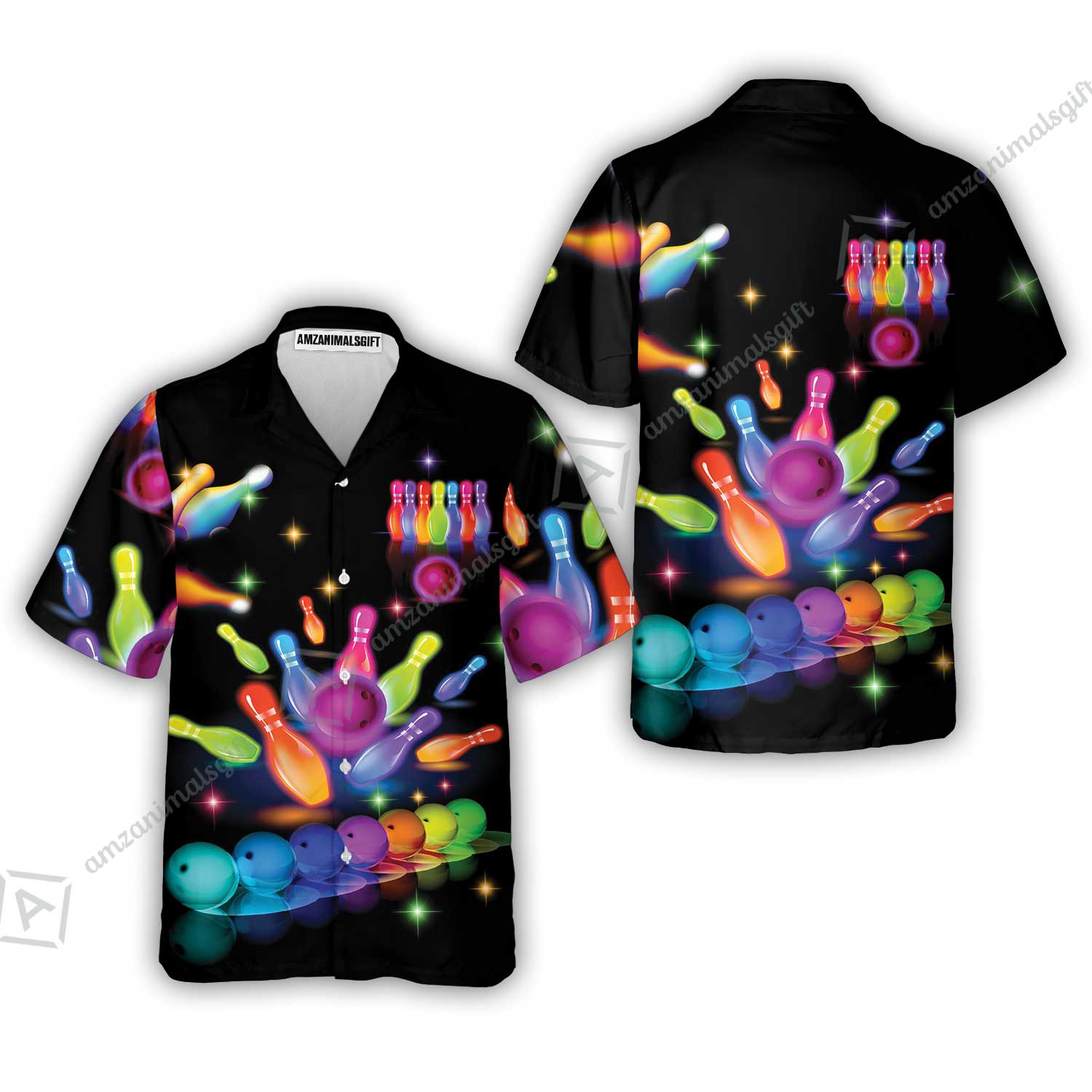 Bowling Hawaiian Shirt, Colorful Bowling Shirt For Women And Men, Bowling Team Players Hawaiian Shirt