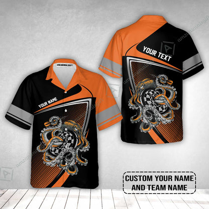 Customized Name & Text Darts Hawaiian Shirt, Personalized Darts And Octopus Hawaiian Shirt