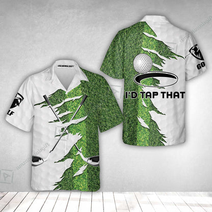 Green Golf Course Hawaiian Shirt, I'd Tap That Golf Hawaiian Shirt