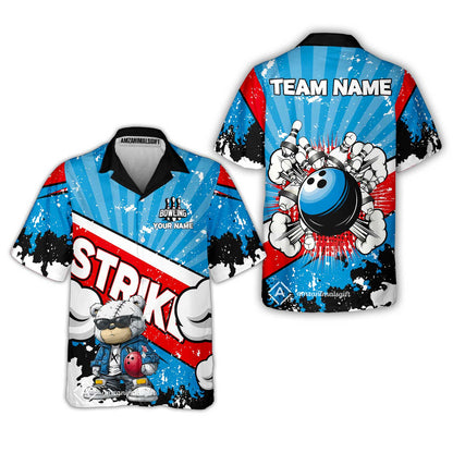 Customized Unisex Polo Shirt, Bowling Hip Hop Cartoon Design, Uniform Bowling - Personalized Name And Team Name