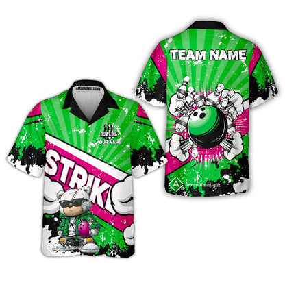 Customized Unisex Polo Shirt, Bowling Hip Hop Cartoon Design, Uniform Bowling - Personalized Name And Team Name