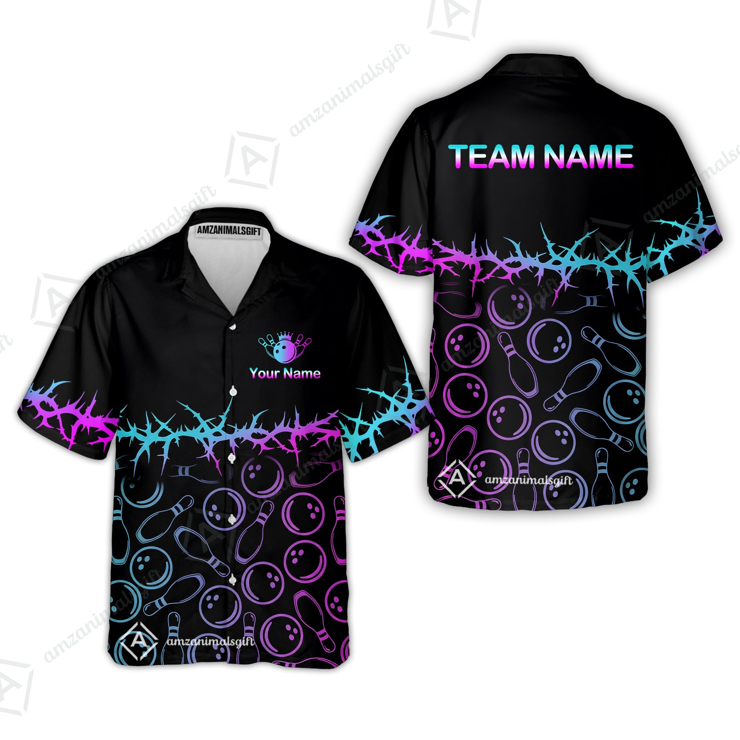 Hawaiian Shirt||Blue - Purple