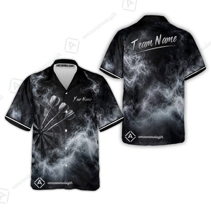 Custom Fog Rolling Darts Jersey, Personalized Name & Team Name, Smoky Dartboard Shirt for Players