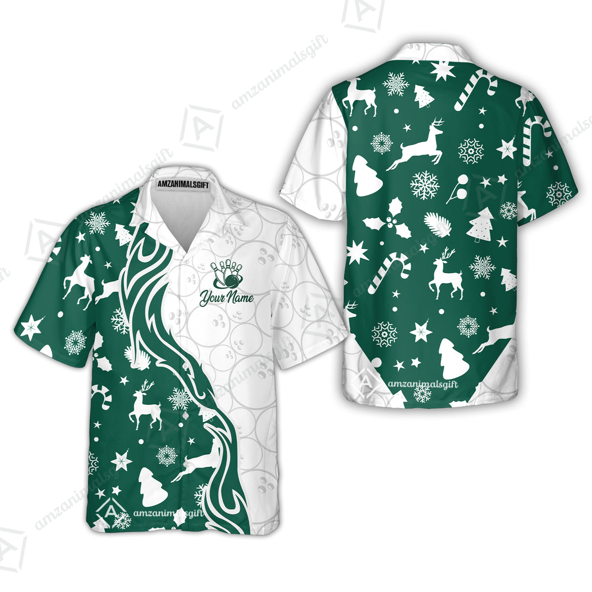 Hawaiian Shirt||Green
